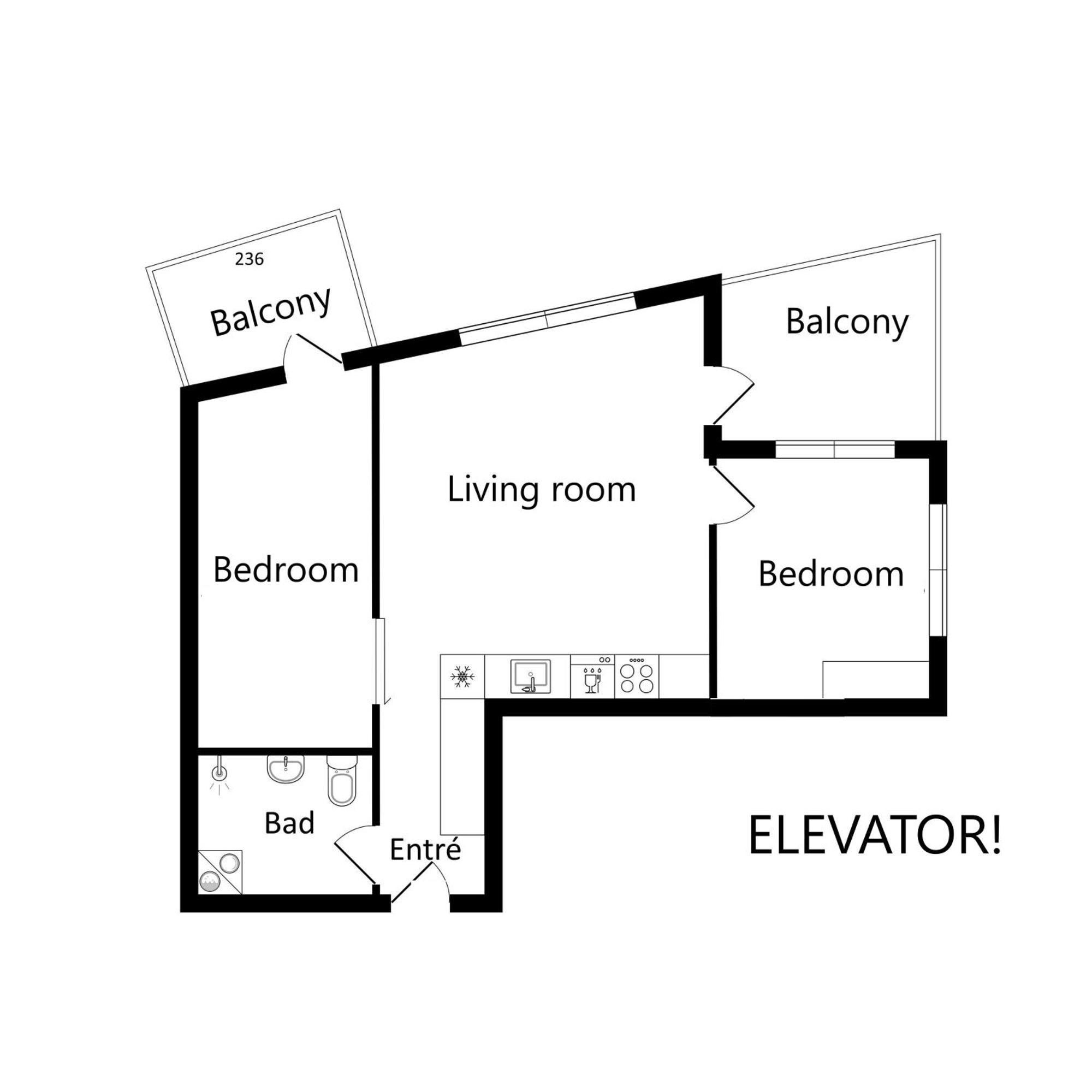 Private Seaview - 2 Balconies, 11th Floor, Elevator, Friendly Lively Area * Aarhus